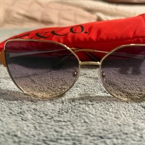 Style & Co. Ladies Cat-Eyed Gold Frame Sunglasses, NWT